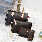 BestBuySale Bags Set Women's Pu Leather Bags- 6 Pieces Set - Beige/Pink/Blue/Brown 
