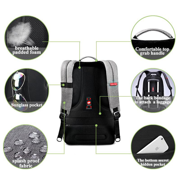 Anti-Theft With USB Charging Backpack For 15.6inch Laptop
