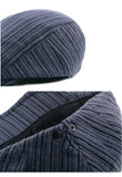BestBuySale Beret Hat Retro Men's Knitted Beret Hats - Khaki,Wine Red,Black,Dark Blue 