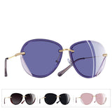 BestBuySale Women's Sunglasses Women's Retro Fashion Summer Polarized Rimless Sunglasses -Gray,Pink,Brown,Purple 
