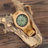 BestBuySale Wooden Watch Fashion Bamboo Watch With Green Dial in Gift Box 