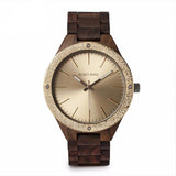 BestBuySale Wooden Watch Men's Wood Watch With Metal Face in Wooden Box - Champagne Gold,Space Gray 