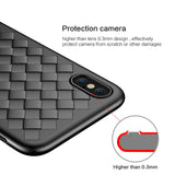 BestBuySale iPhone X Woven Soft Silicone Case For iPhone X - Black,Red,Blue,Pink 