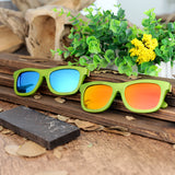 BestBuySale Wooden Sunglasses Green Bamboo Frame Wooden Sunglasses in Wood Box - Blue,Yellow Lenses 
