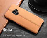 BestBuySale Galaxy S9 & S9 Plus Cases Samsung Galaxy S9 & S9 Plus Litchi Leather Texture Cases -Black,Blue,Light Brown 