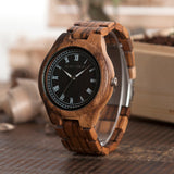 BestBuySale Wooden Watch Men's Ebony/Zebra Roman Numeral Wooden Watch in Wooden Gift Box 
