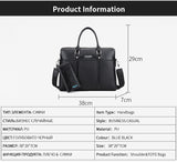 BestBuySale Briefcases Men's Fashion Business Briefcase + Wallet - Black,Blue 