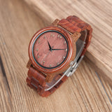 BestBuySale Wooden Watch Redwood Band Arabic Numerals Wooden Watch in Wooden Gift Box 