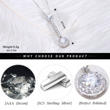 BestBuySale Pendant Necklace Ethnic 925 Sterling Silver Pendant Necklace With AAA Shiny Cubic Zirconia 