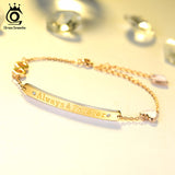 BestBuySale Bracelet Women's Rose Gold & Silver Color Bracelet with Micro Paved CZ 