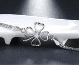BestBuySale Bracelet Women's Silver Bracelet with Clover Paved Austrian CZ 