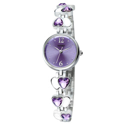 BestBuySale Watch Kimio Heart Gem Thin Strap Wrist Watches 