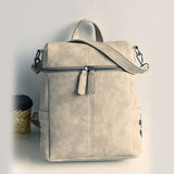 BestBuySale Backpack Simple Style Backpack Women PU leather Shoulder Bag 