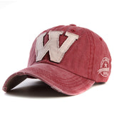 BestBuySale Baseball Hats Letter W Cotton Embroidery Baseball Hats Snapback For Men 