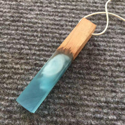 BestBuySale Pendant Necklace Simple Handmade Resin Wood Pendant Necklace Gift Jewelry 