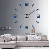 BestBuySale Clocks DIY Acrylic Mirror Wall Clock - Black,Red,Pink,Silver,Gold,Chocolate,Gray,Blue 