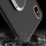 BestBuySale Cases LUXURY IPHONE X CASE WITH PLATING RING FINGER USED AS KICKSTAND - BLACK,BLUE,PINK,RED 