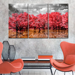 BestBuySale Paintings 3 Piece Set Trees Wall Art Canvas Painting 