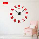 BestBuySale Clocks DIY Roman Numeral  Wall Clocks-Red,Black,Gray,Blue,Pink,Silvery,Gold,Chocolate 