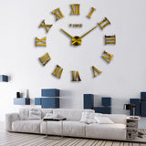 BestBuySale Clocks DIY Roman Numeral  Wall Clocks-Red,Black,Gray,Blue,Pink,Silvery,Gold,Chocolate 