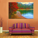 BestBuySale Paintings 3 Piece Set Red Leaves Landscape Wall Canvas Painting For Living Room Decoration 
