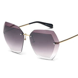 BestBuySale Women's Sunglasses Oversized Women's Fashion Rimless Square Sunglasses 
