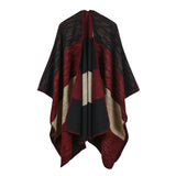 BestBuySale Poncho Scarves Women's Wide Stripes Fashion Poncho Scarf - 6 Colors 
