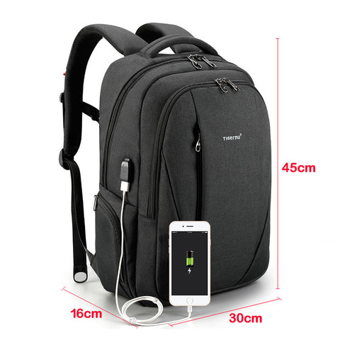 15.6 laptop backpack men Men's Anti Theft 15.6" Laptop Backpack With External USB Port