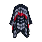BestBuySale Poncho Scarves Vintage Women's Striped Winter Poncho Scarf - 5 Colors 