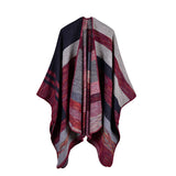 BestBuySale Poncho Scarves Winter Women's Striped Poncho Scarf - 5 Colors 