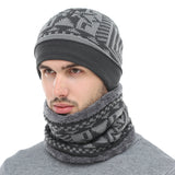 BestBuySale Skullies & Beanies Men's Fashion Winter Knitted Beanie With Collar Scarf - Black,Gray,Navy 
