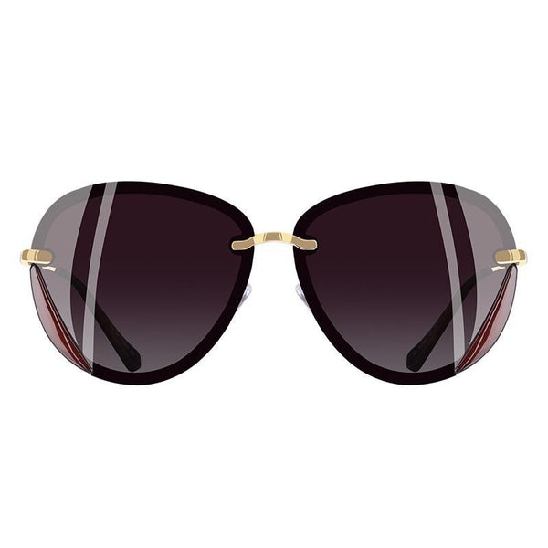 BestBuySale Women's Sunglasses Women's Retro Fashion Summer Polarized Rimless Sunglasses -Gray,Pink,Brown,Purple 