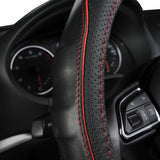 BestBuySale Steering Wheel Covers Breathable Black Genuine Leather Car Steering Wheel Cover 