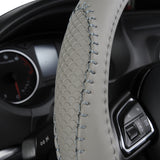 BestBuySale Steering Wheel Covers Gray PU Leather Steering Wheel Cover 