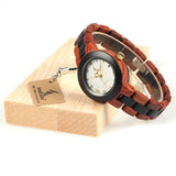 BestBuySale Wooden Watch Two-tone Wooden Watch for Women in Wood Box 
