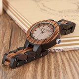 BestBuySale Wooden Watch Couple's Zebra Ebony Wooden Watches in Wooden Gift Box 