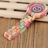 BestBuySale Wooden Watch Women's Fashion Print Dial Face Colorful Bamboo Watch in Wood Gift Box 