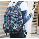 BestBuySale Backpack Fashion Student College Backpack With USB Charging 