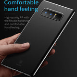 BestBuySale Cases Luxury Ultra Thin Slim Matte Back Cover Case For Galaxy Note8 -Transparent Black,Transparent White,Black 