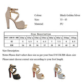 BestBuySale Women's Sandals Women's Fashion Wedding High Heel Sandals - Black,Gold,Silver 