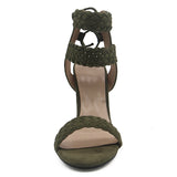 BestBuySale Heels Women Ankle Strap Fashion Summer High Heels Gladiator Sandals - Black,Blue,Green,Apricot 