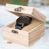 BestBuySale Wooden Watch Men's Ebony Wood Watch With Wooden Gift Box 