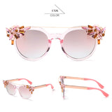 BestBuySale Women's Sunglasses Women's Fashion Summer Sunglasses With Crystal Decoration 