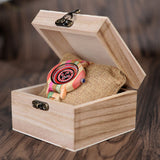 BestBuySale Wooden Watch Women's Fashion Print Dial Face Colorful Bamboo Watch in Wood Gift Box 