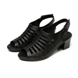 BestBuySale Women's Sandals Women's Fashion Peep Toe Pu Leather Gladiator Sandals - Beige,Black 