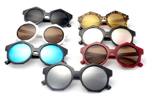 Women's Round Luxury Fashion Geometric Sunglasses