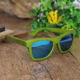 BestBuySale Wooden Sunglasses Green Bamboo Frame Wooden Sunglasses in Wood Box - Blue,Yellow Lenses 