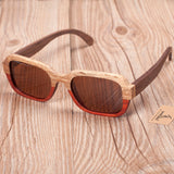 BestBuySale Wooden Handmade Polarized Wood Sunglasses in Wood Gift Box - Grey,Brown 