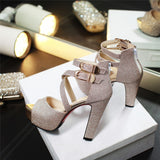 BestBuySale Women's Sandals Women's Fashion Wedding High Heel Sandals - Black,Gold,Silver 