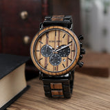 BestBuySale Wooden Watch Stylish Men's Stainless + Wood Chronograph Watch 